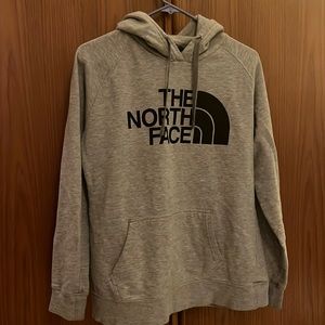 The North Face Gray hoodie sweatshirt. woman’s size L